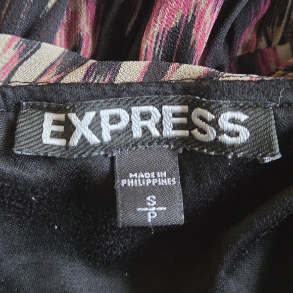 Express  Kaleidoscope Midi Chiffon Dress - Picture 4 of 8